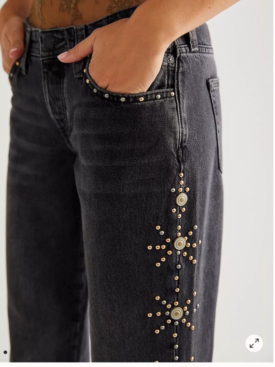 Free People Denim - Free People Cooper Studded Boyfriend Jeans